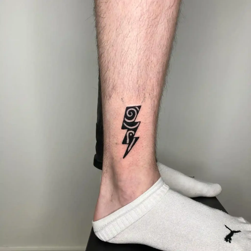 Tribal Spiral Geometry Bolt on Lower Leg
