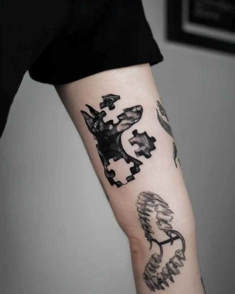 Abstract Dark Shadows on Upper Arm