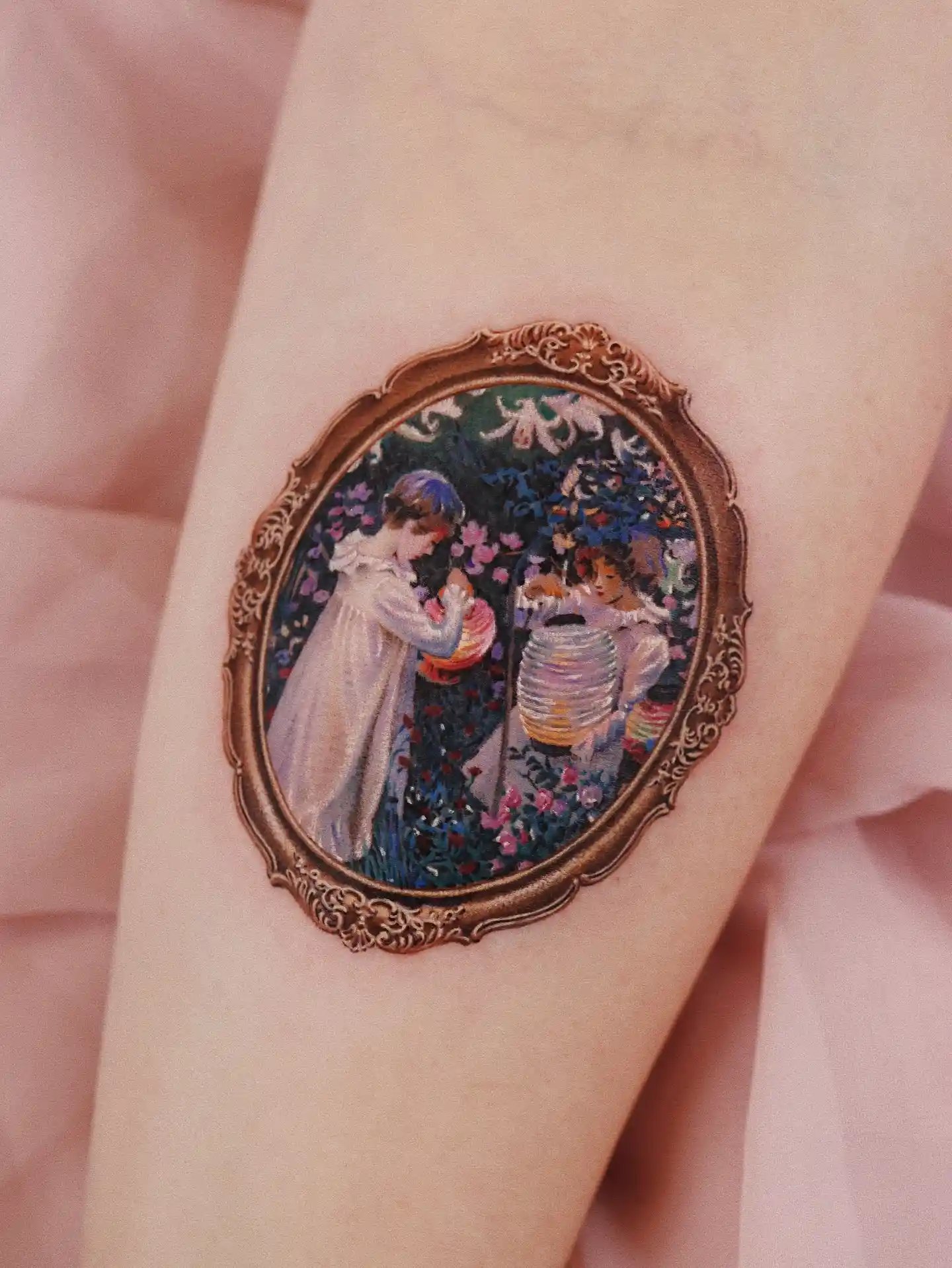 Carnation Lily Lily Rose Painting on Arm