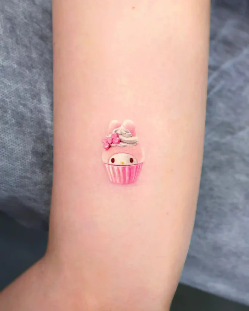 Character Cupcake Design on Forearm
