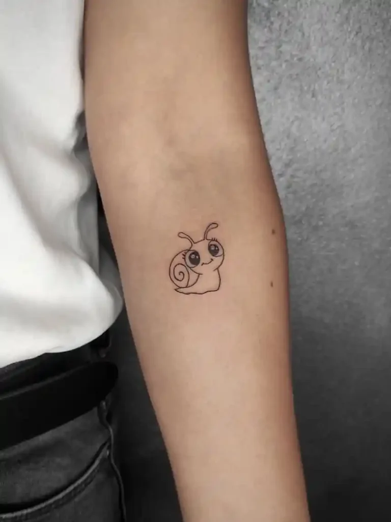 Cute Cartoon Snail on Forearm