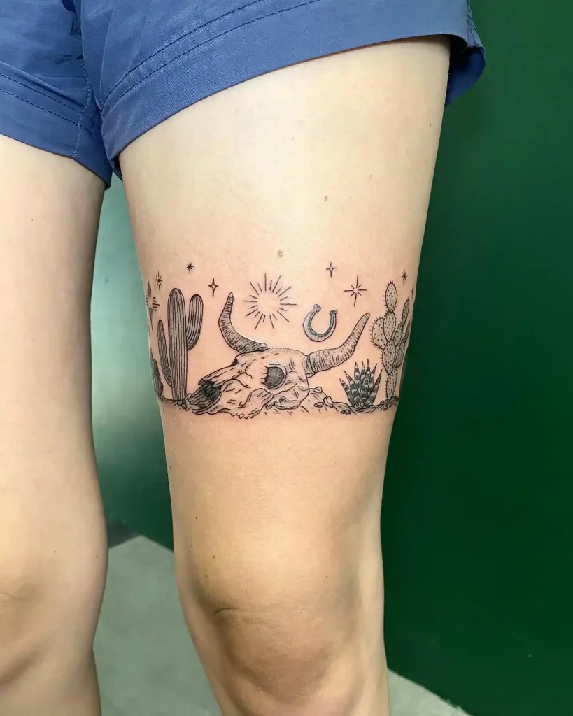 Desert Landscape Band on Thigh