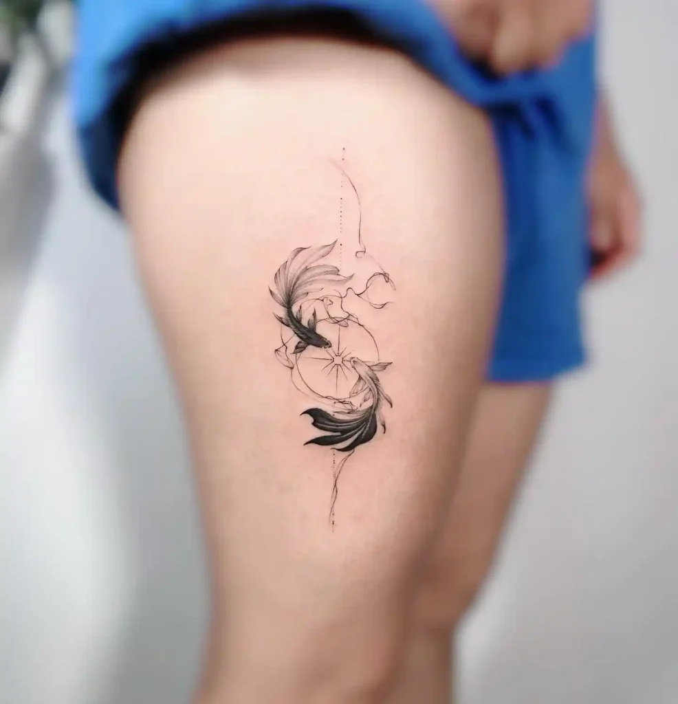 Ethereal Twin Fish on Thigh
