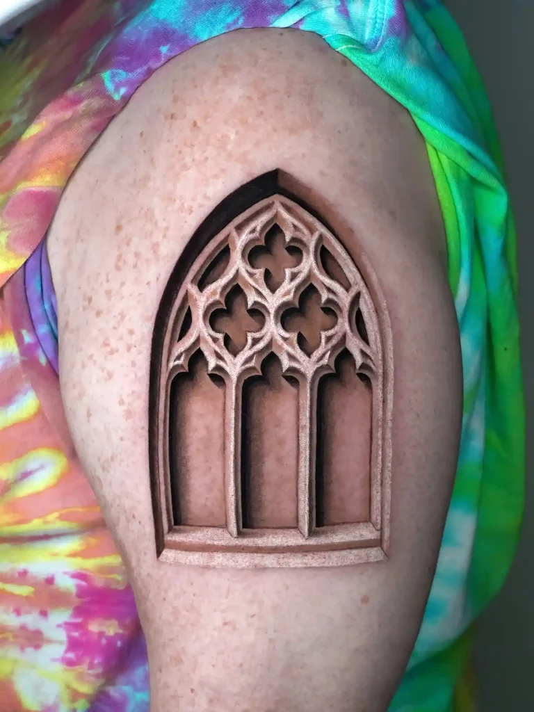 Gothic Cathedral Window on Upper Arm