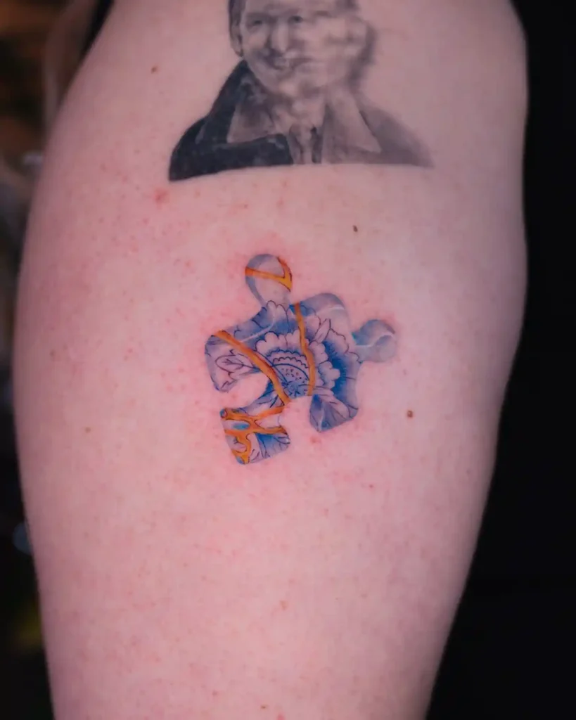 Kintsugi Porcelain Pattern on Forearm