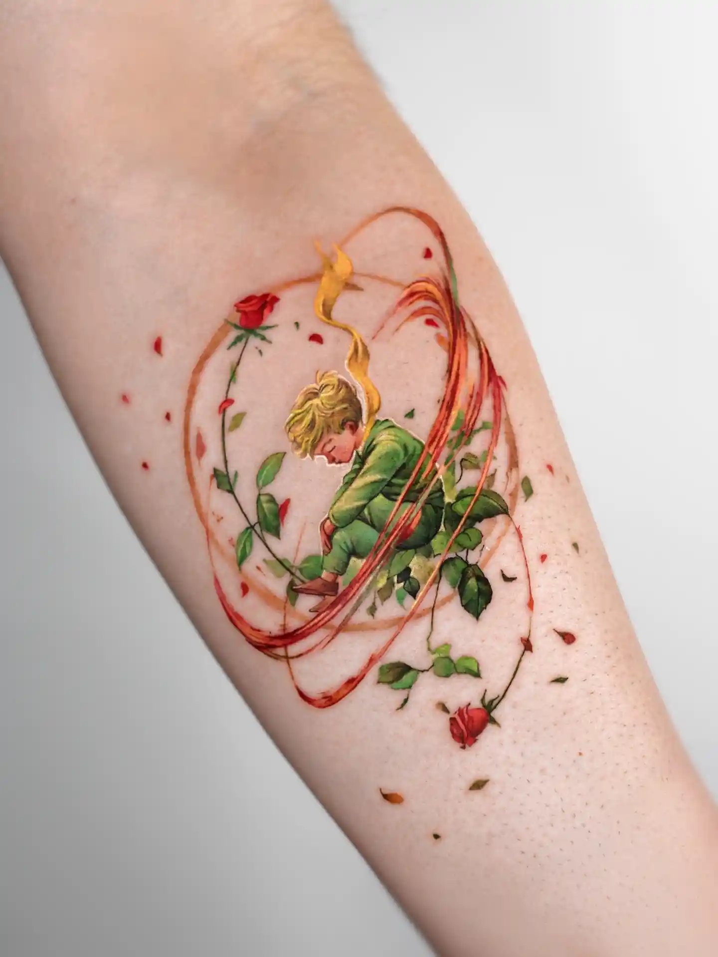 Little Prince Illustration on Inner Forearm