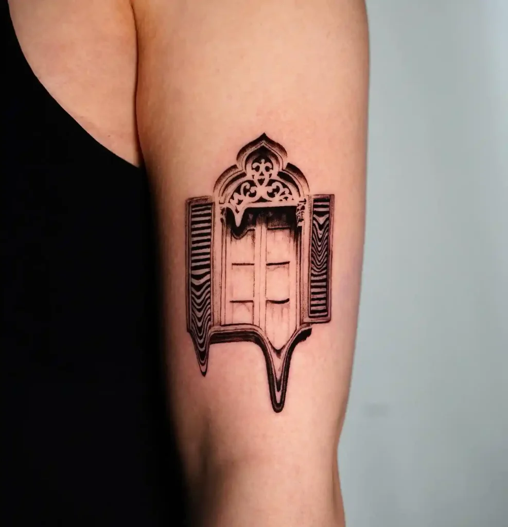 Melting Ornate Window on Upper Arm
