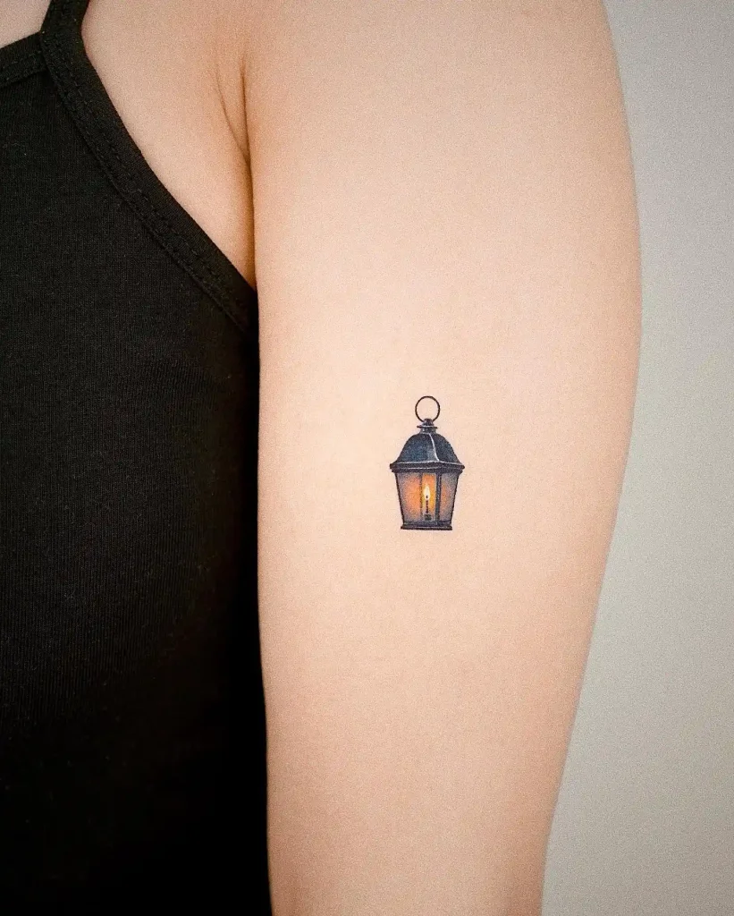 Miniature Realistic Iron Lantern on Arm