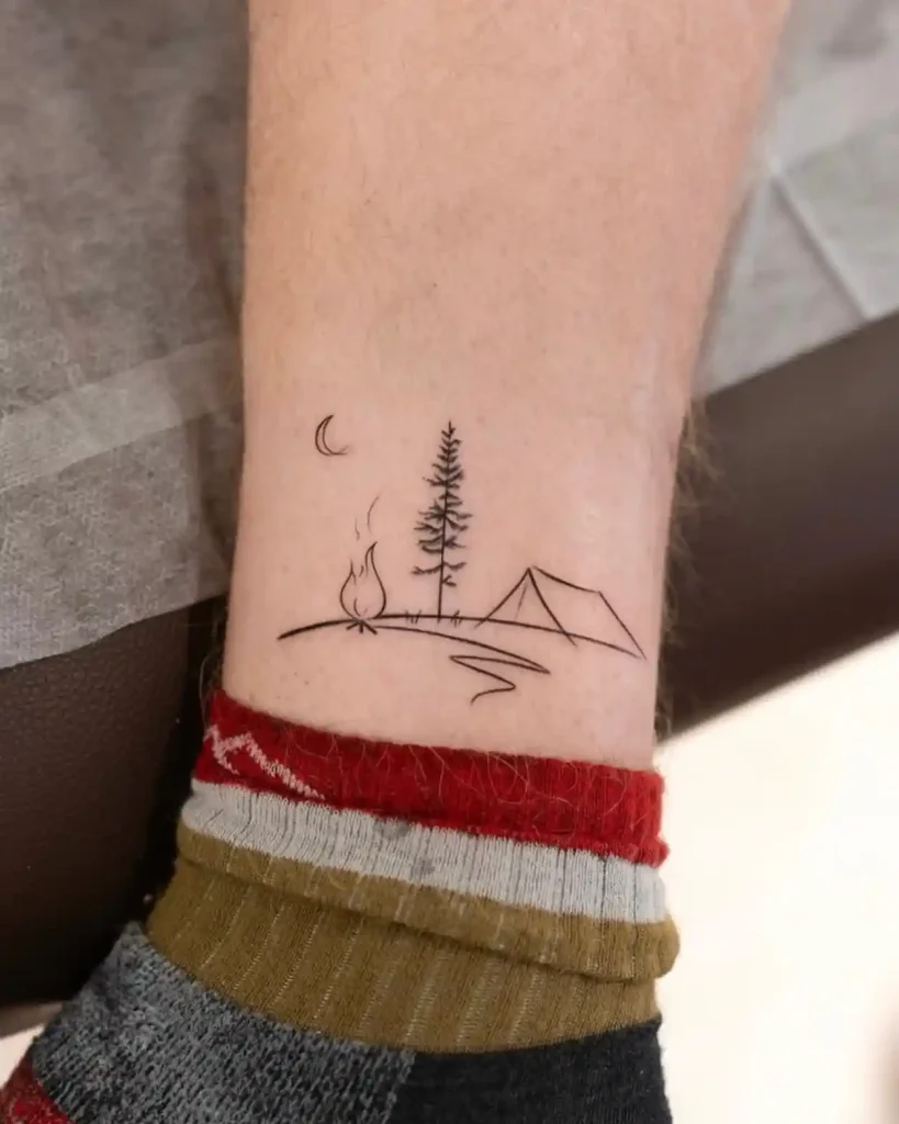 Minimalist Nighttime Campsite on Ankle