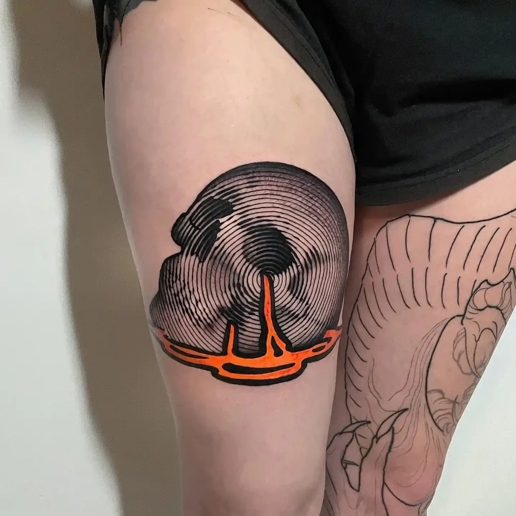 Minimalist Wildflower Script on Thigh