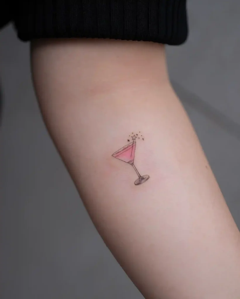 Pink Martini Design on Forearm