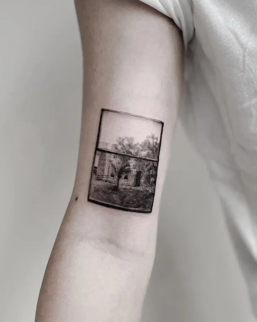 Scenic Window View on Inner Arm