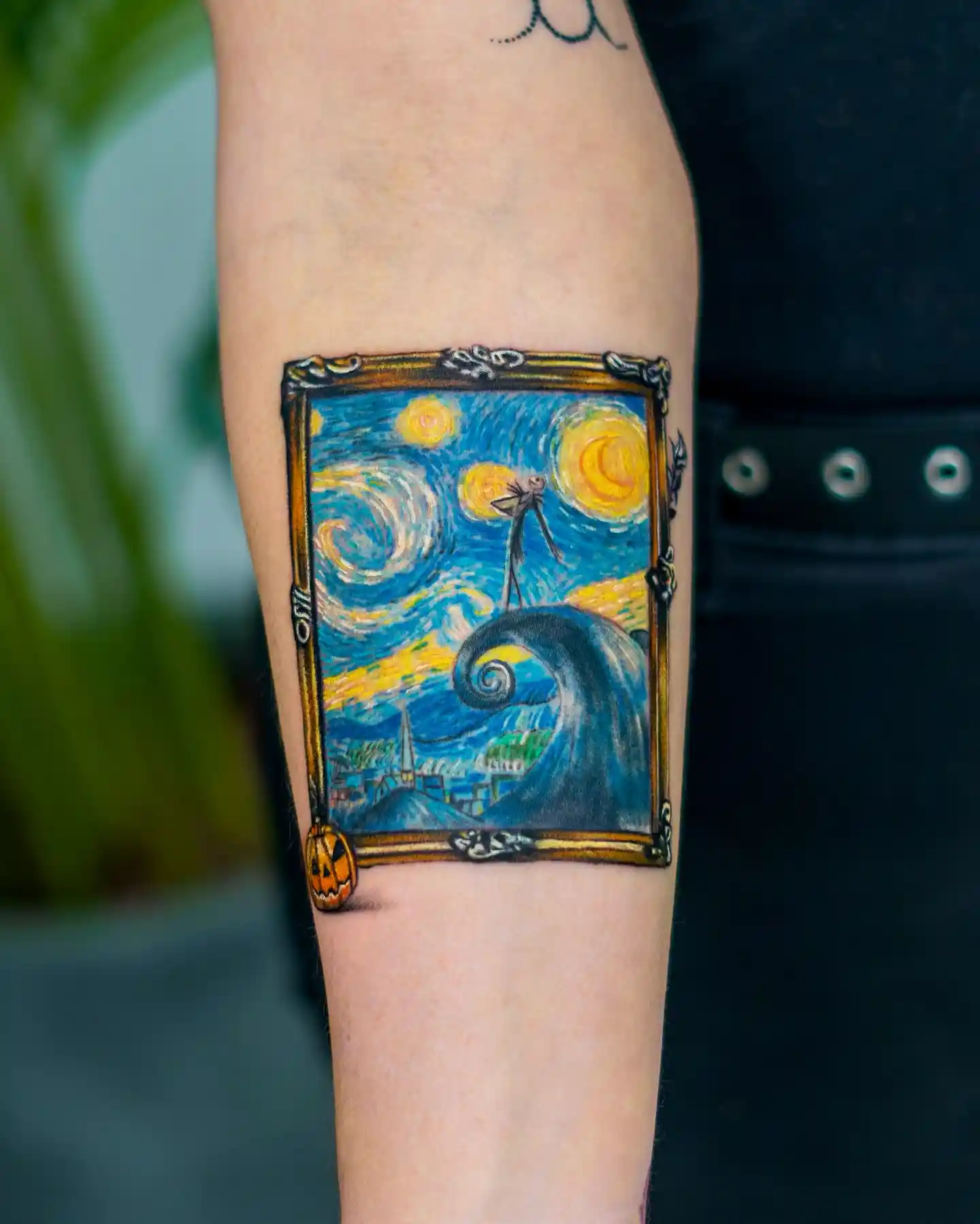 Starry Night Nightmare Mashup on Inner Forearm