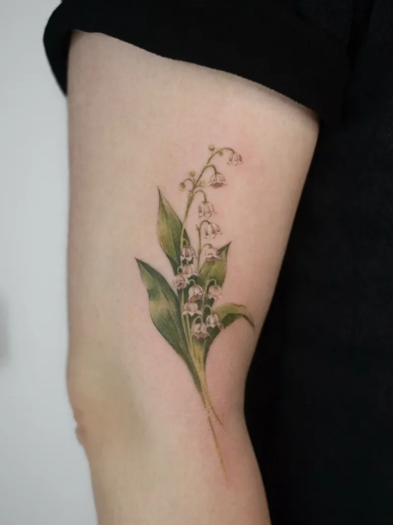 Botanical Lily of the Valley Tattoo