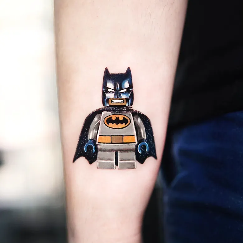 Classic Batman Lego Tattoo