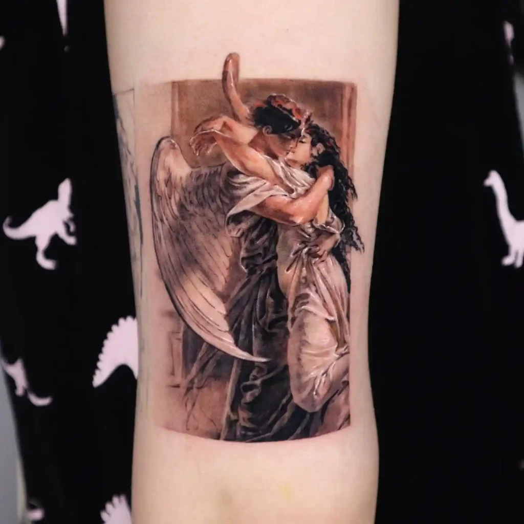 Classical Angel and Mortal Kiss on Inner Arm