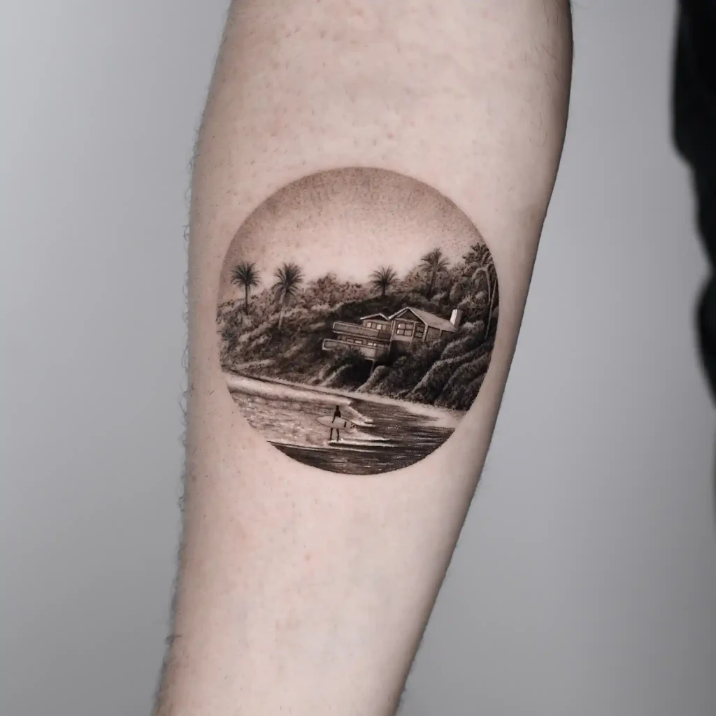 Coastal Home Circle on Forearm