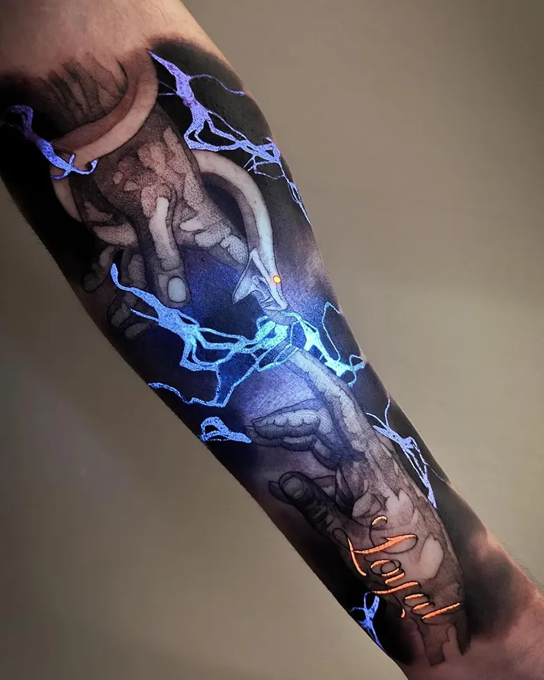 Creation Lightning Sleeve UV Tattoo