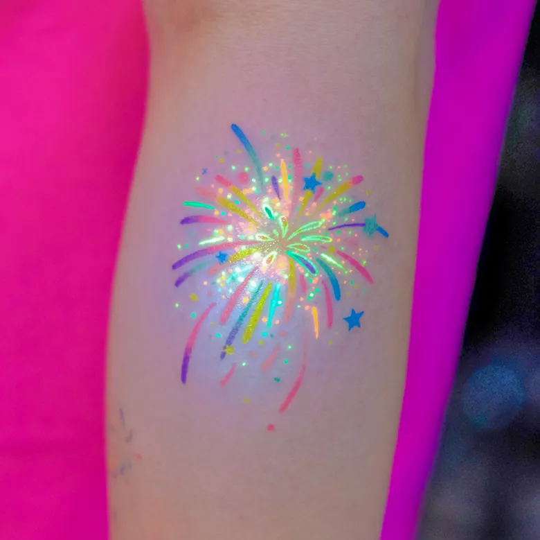 Fireworks Burst UV Tattoo