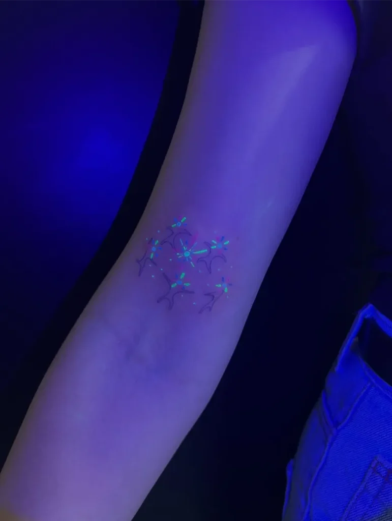 Floral Cluster UV Tattoo