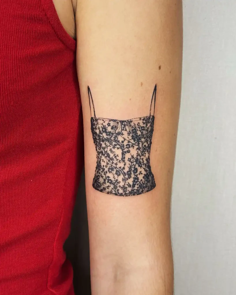 Floral Lace Camisole on Upper Arm