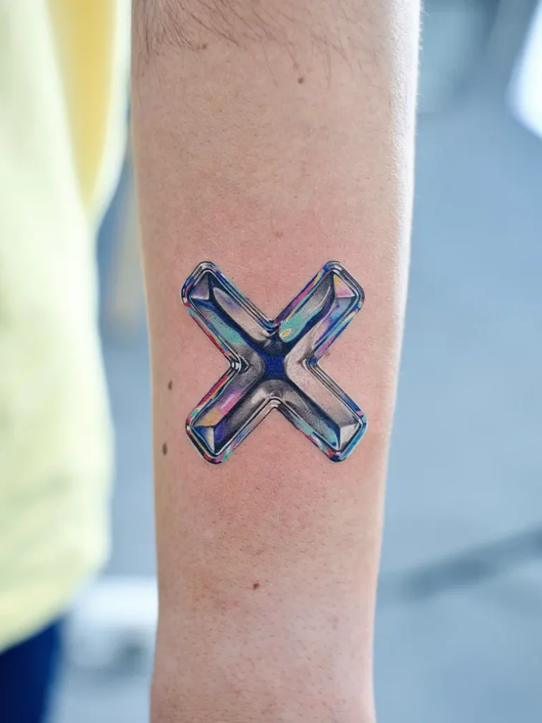 Futuristic X Glass Tattoo