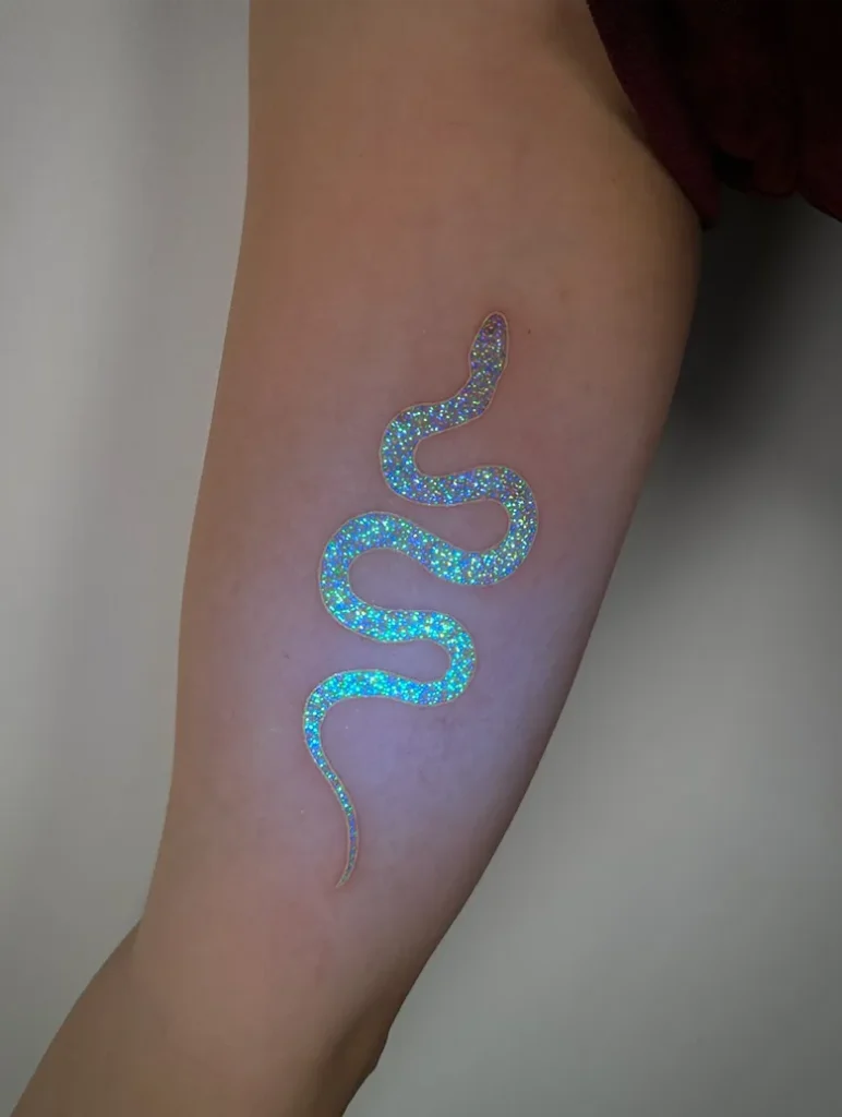 Glitter Snake UV Tattoo