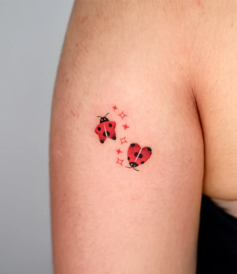 Heart Wing Ladybug Tattoo
