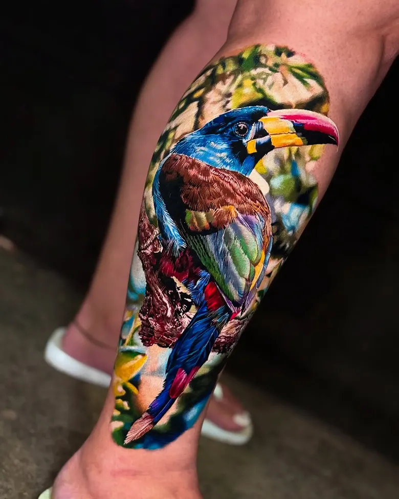 Hyper Realistic Toucan Tattoo