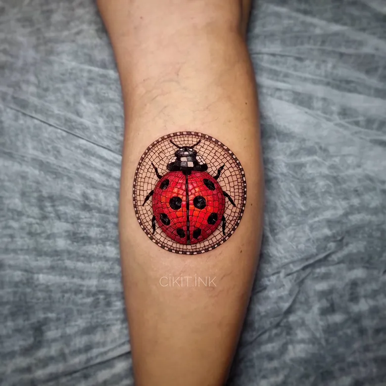 Mosaic Ladybug Tattoo