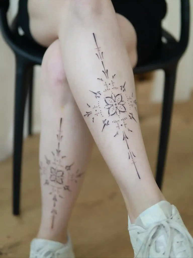 Ornamental Floral Pattern on Shin