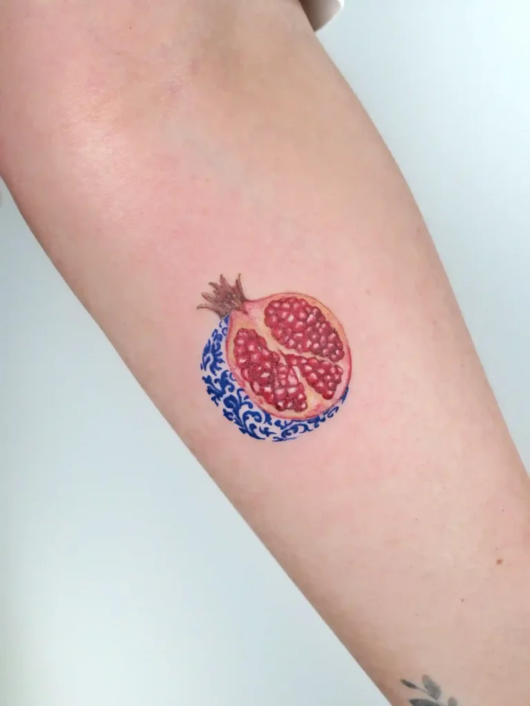 Patterned Pomegranate on Forearm