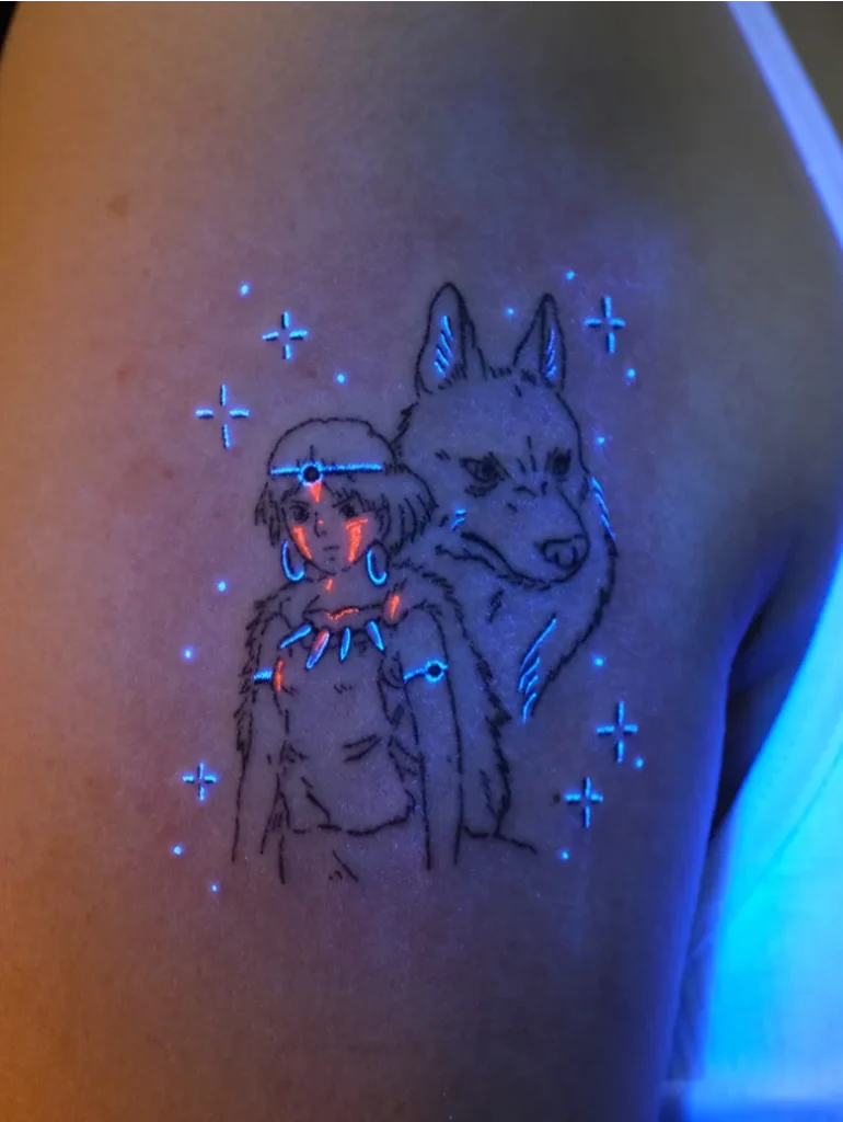 Princess Mononoke UV Tattoo
