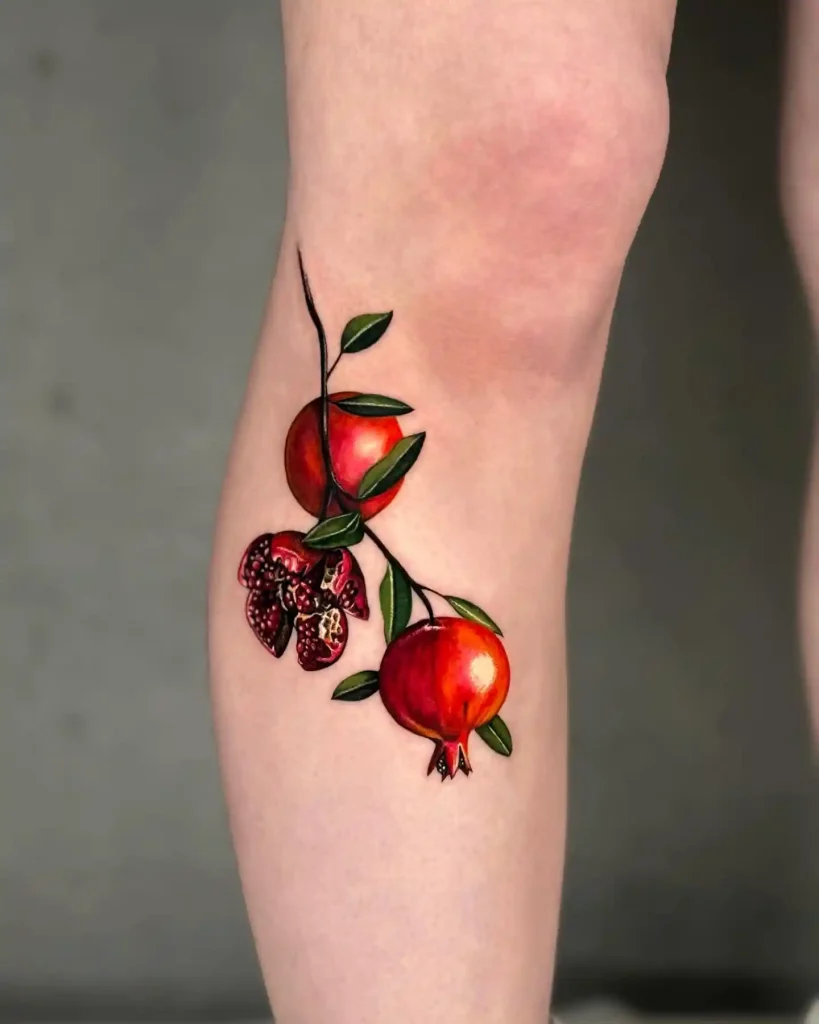 Realistic Pomegranate Branch on Calf
