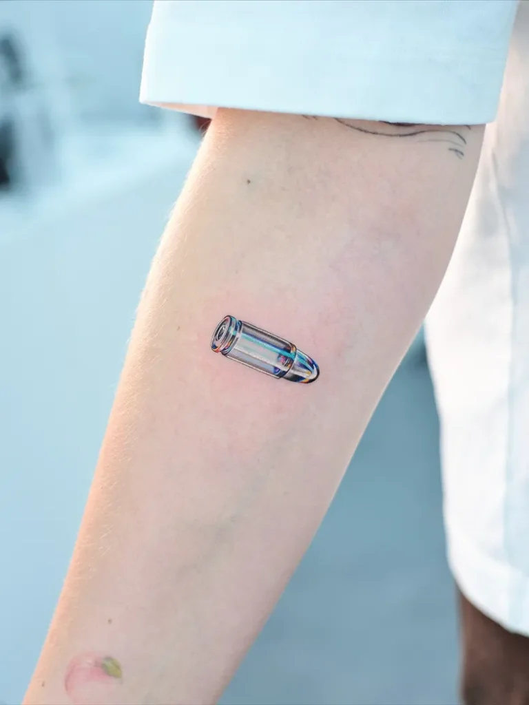 Sharp Glass Bullet Tattoo