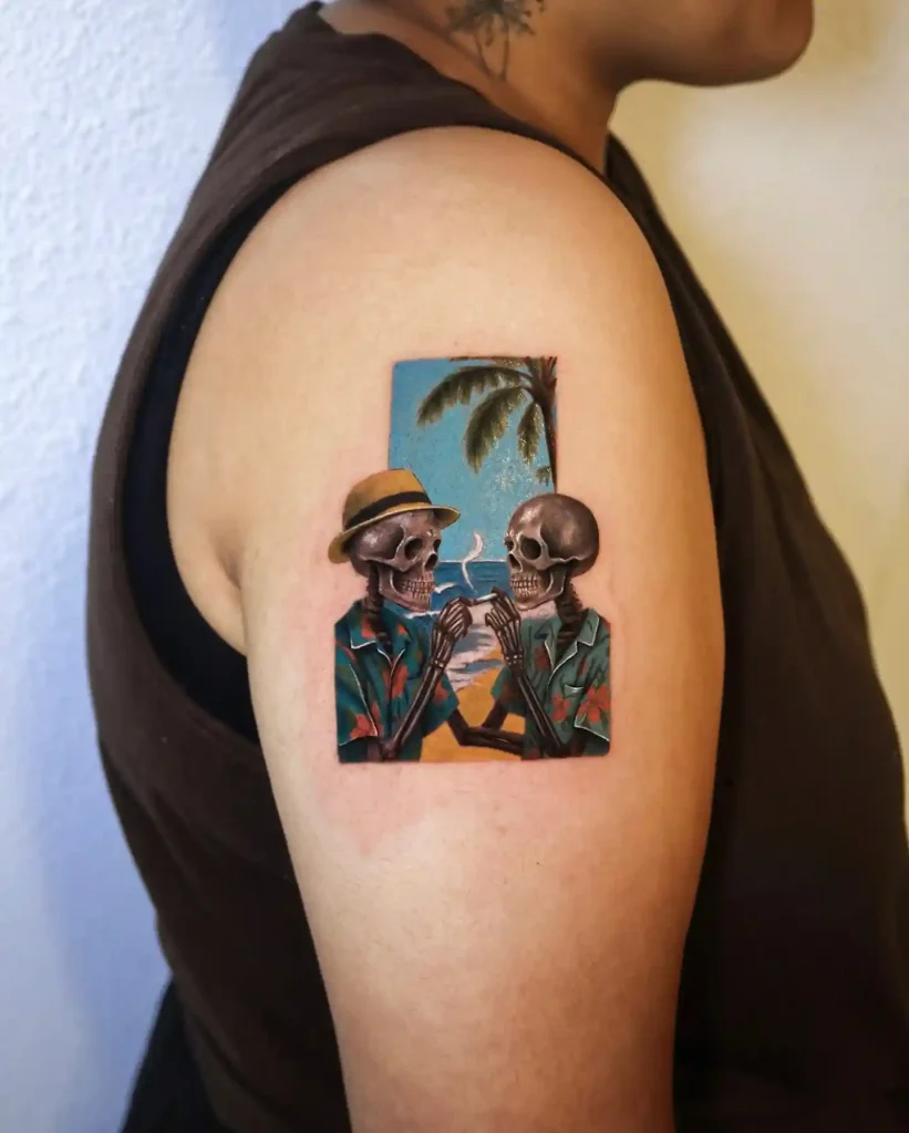 Skeletal Vacation on Upper Arm