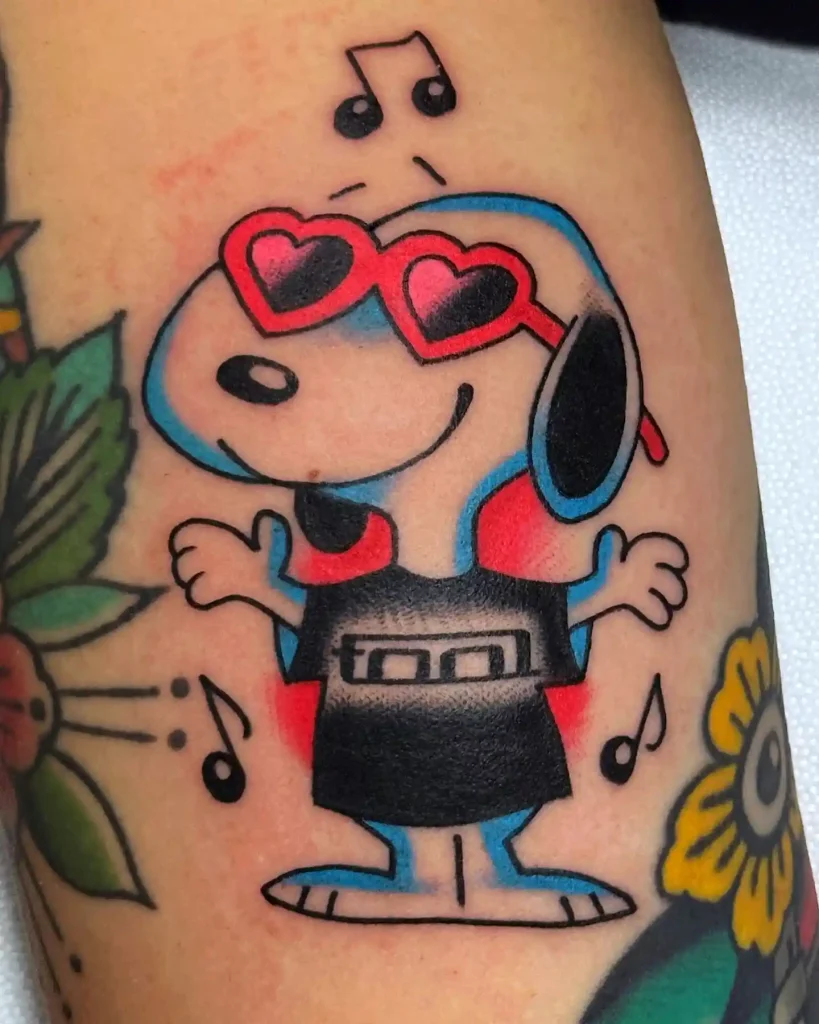Snoopy Tool Band Tribute on Forearm