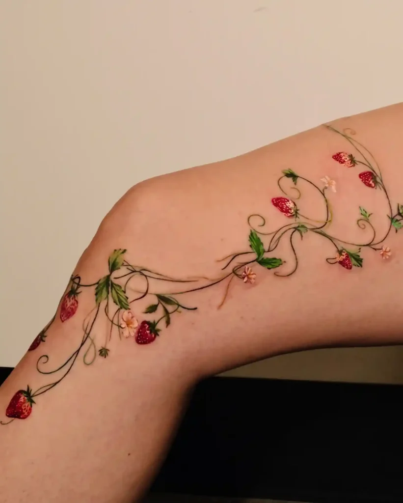 Strawberry Vine on Leg