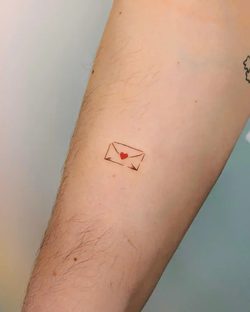 Tiny Love Letter Envelope on Forearm