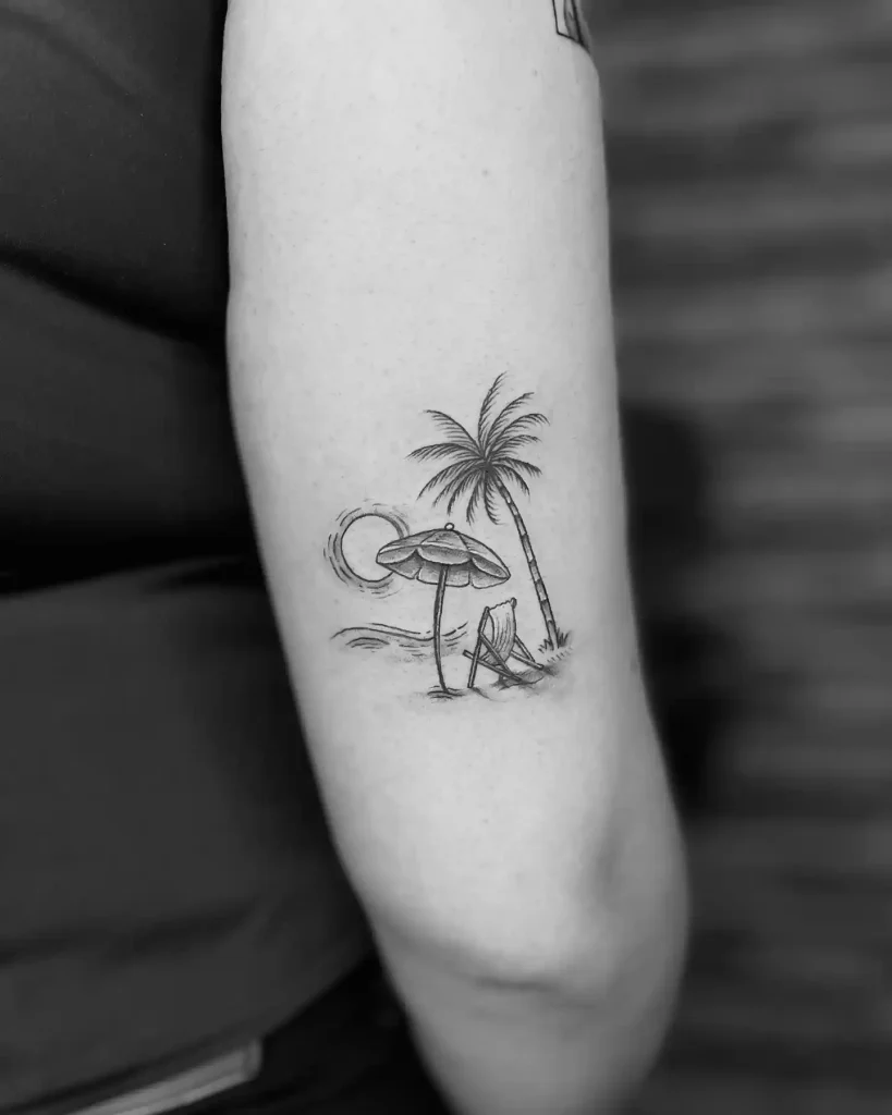 Tropical Beach Scene on Inner Arm