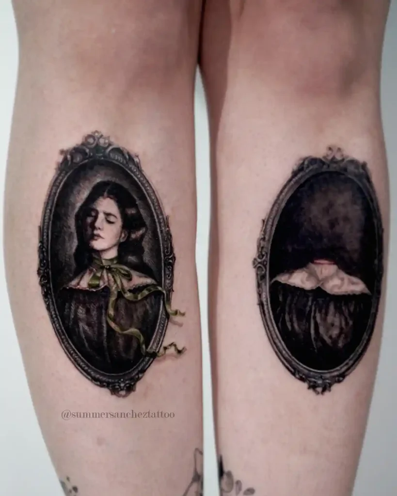Victorian Portrait and Decapitated Figure on Shins