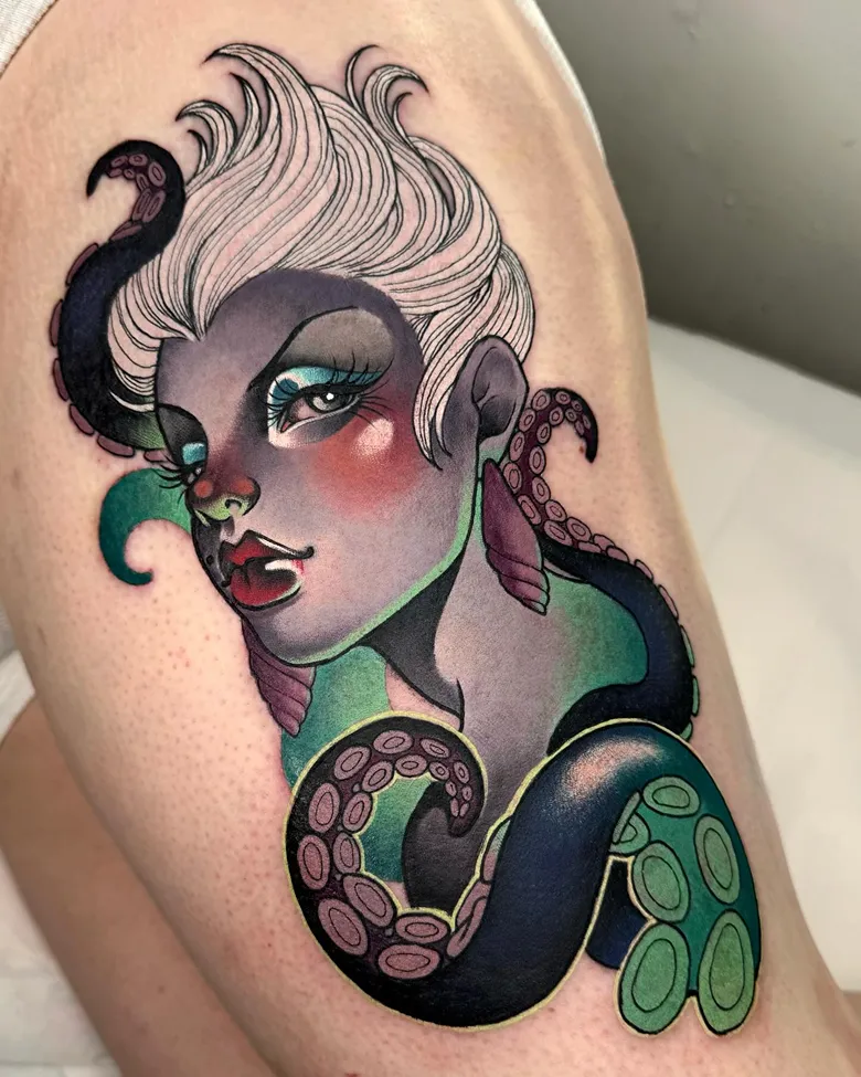 Neo Traditional Sea Witch with Tentacles