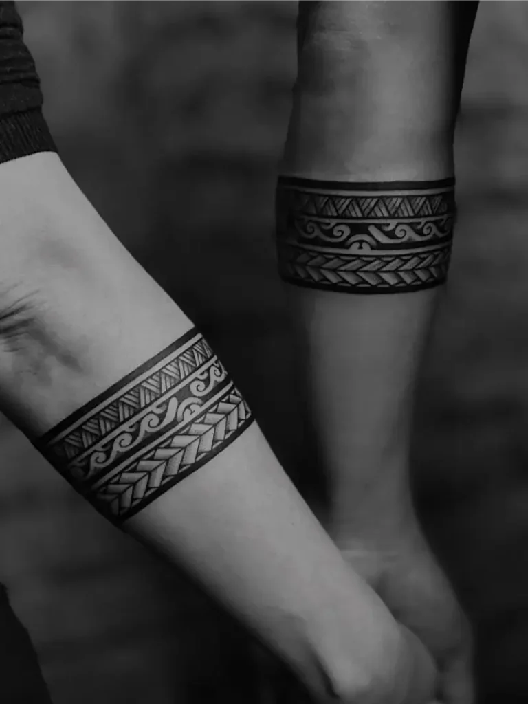 Classic Matching Polynesian Armband Tattoo