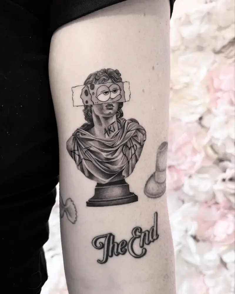 Graffiti David Bust Tattoo