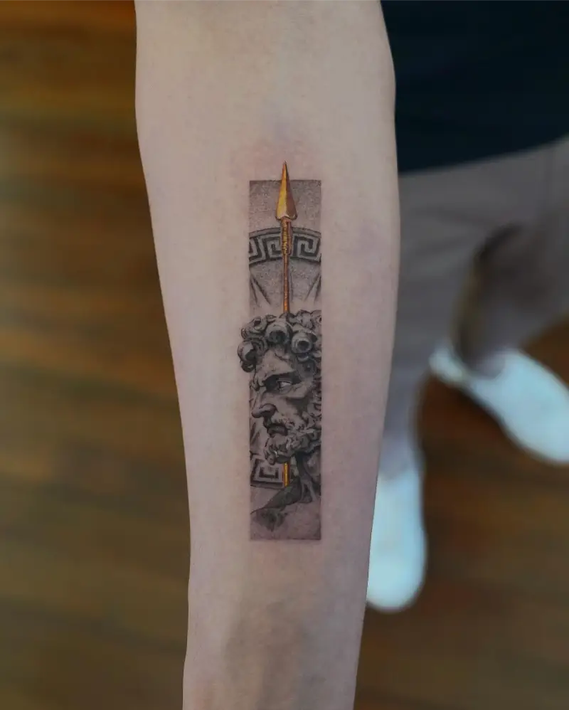 Greek Spartan Spear Tattoo