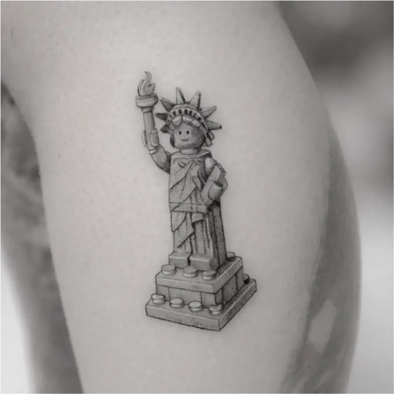 Lego Statue of Liberty New York Tattoo