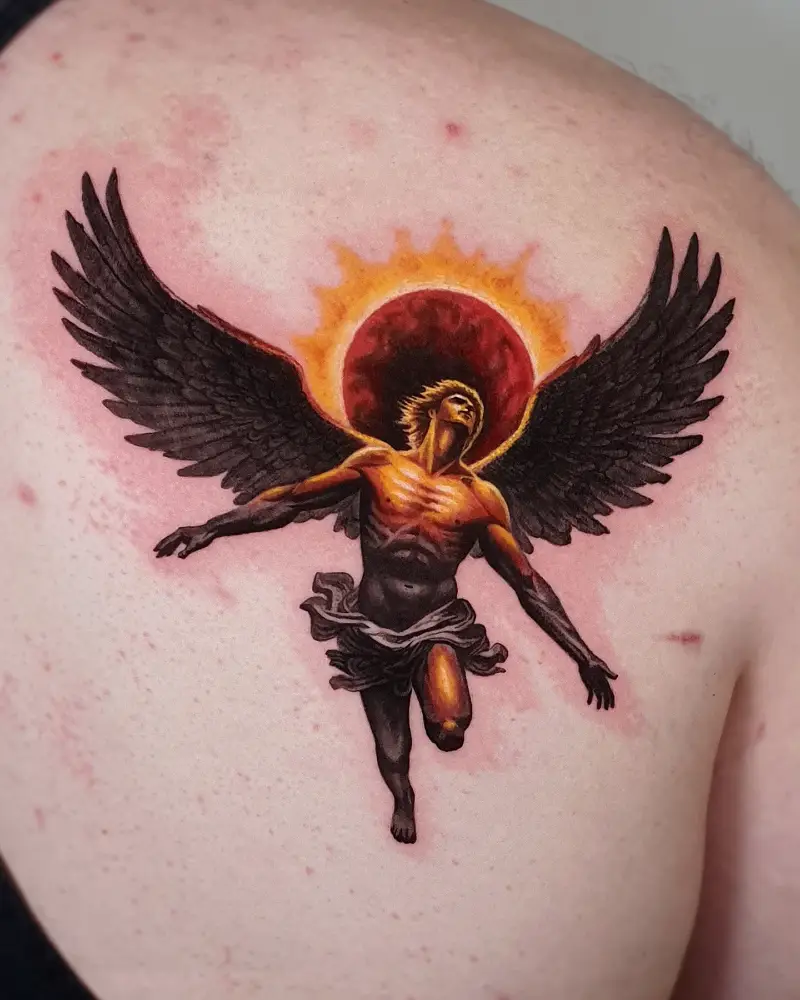 Neo Classical Eclipse Icarus Tattoo