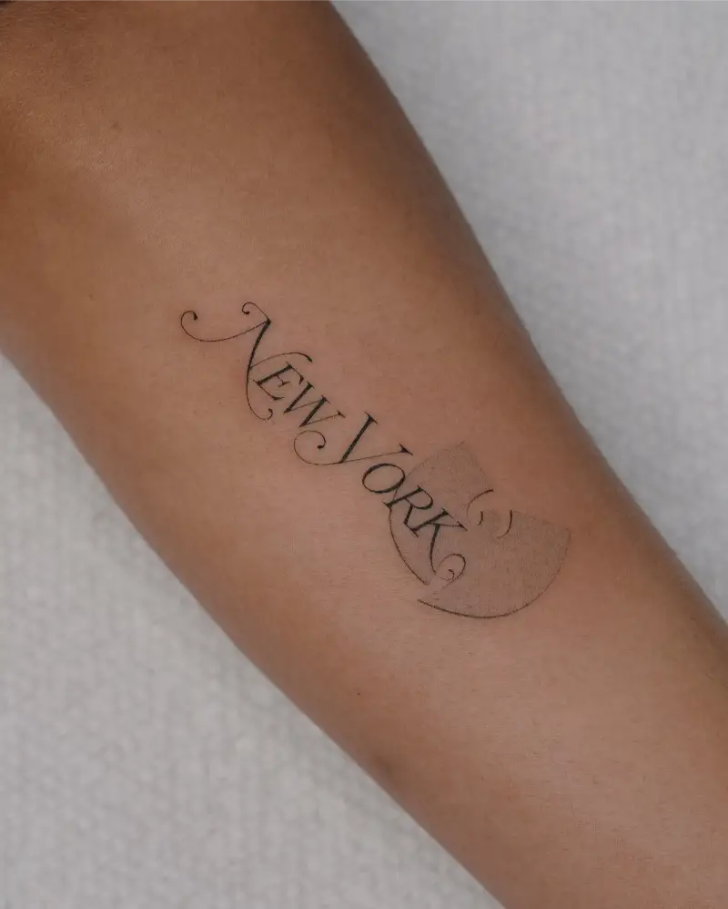 New York Script Wu-Tang Tattoo