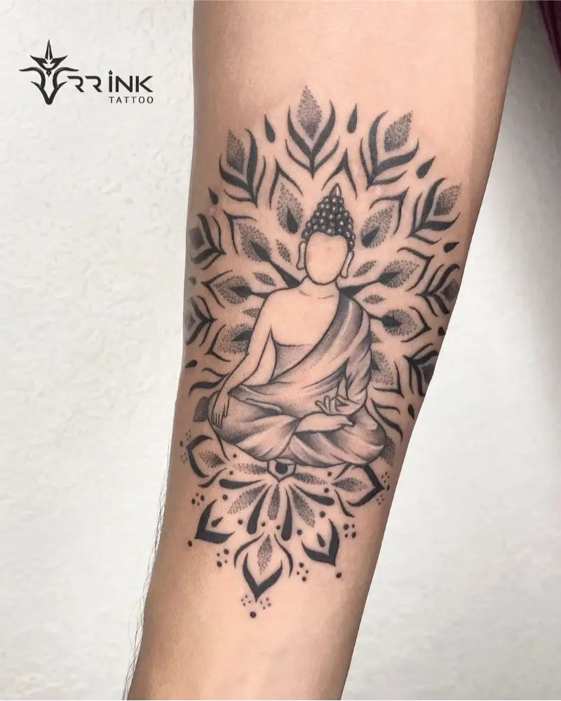 Ornamental Mandala Buddha Tattoo