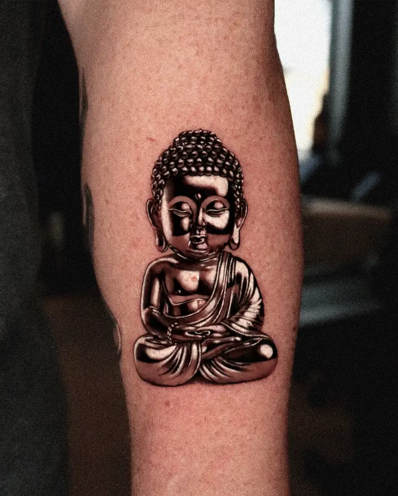 Chromatic Baby Buddha Tattoo